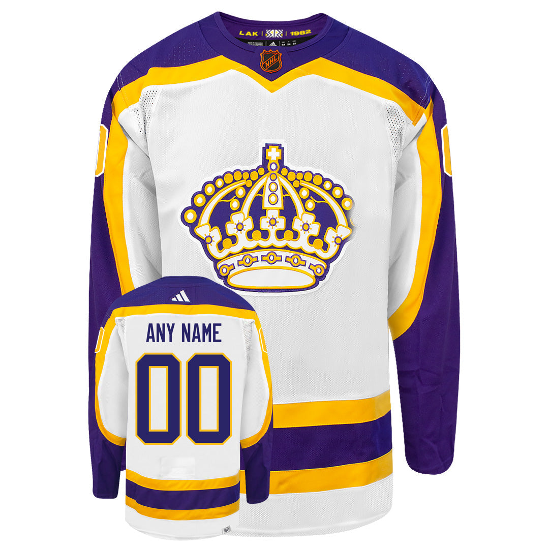 Customizable Los Angeles Kings Adidas 2022 Primegreen Reverse Retro Authentic NHL Hockey Jersey