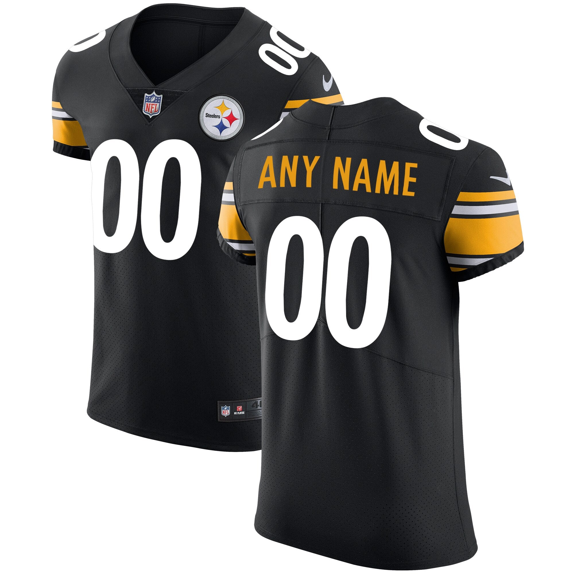 Pittsburgh Steelers Nike Vapor Untouchable Custom Elite Jersey   Black