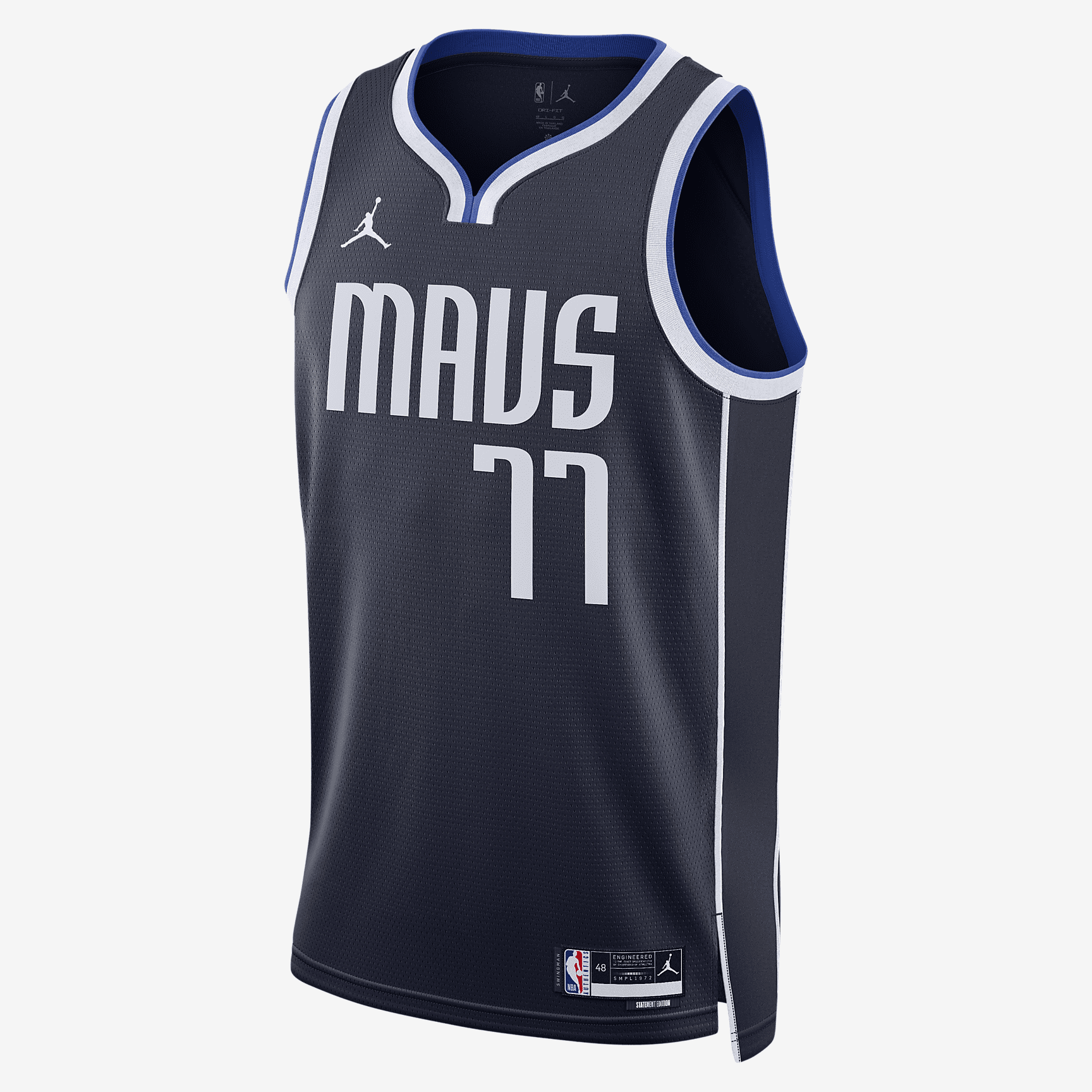 Dallas Mavericks Statement Edition Jordans Dri-FIT NBA Swingman Jersey - College Navy