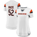 Women s Fanatics Branded Khalil Mack White Chicago Bears Athena Name   Number Fashion Top