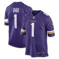 Men s Nike Number 1 Dad Purple Minnesota Vikings Game Jersey