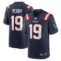 Men s Nike Malcolm Perry Navy New England Patriots Game Player Jersey