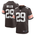 Men s Nike Herb Miller Brown Cleveland Browns Game Player Jersey