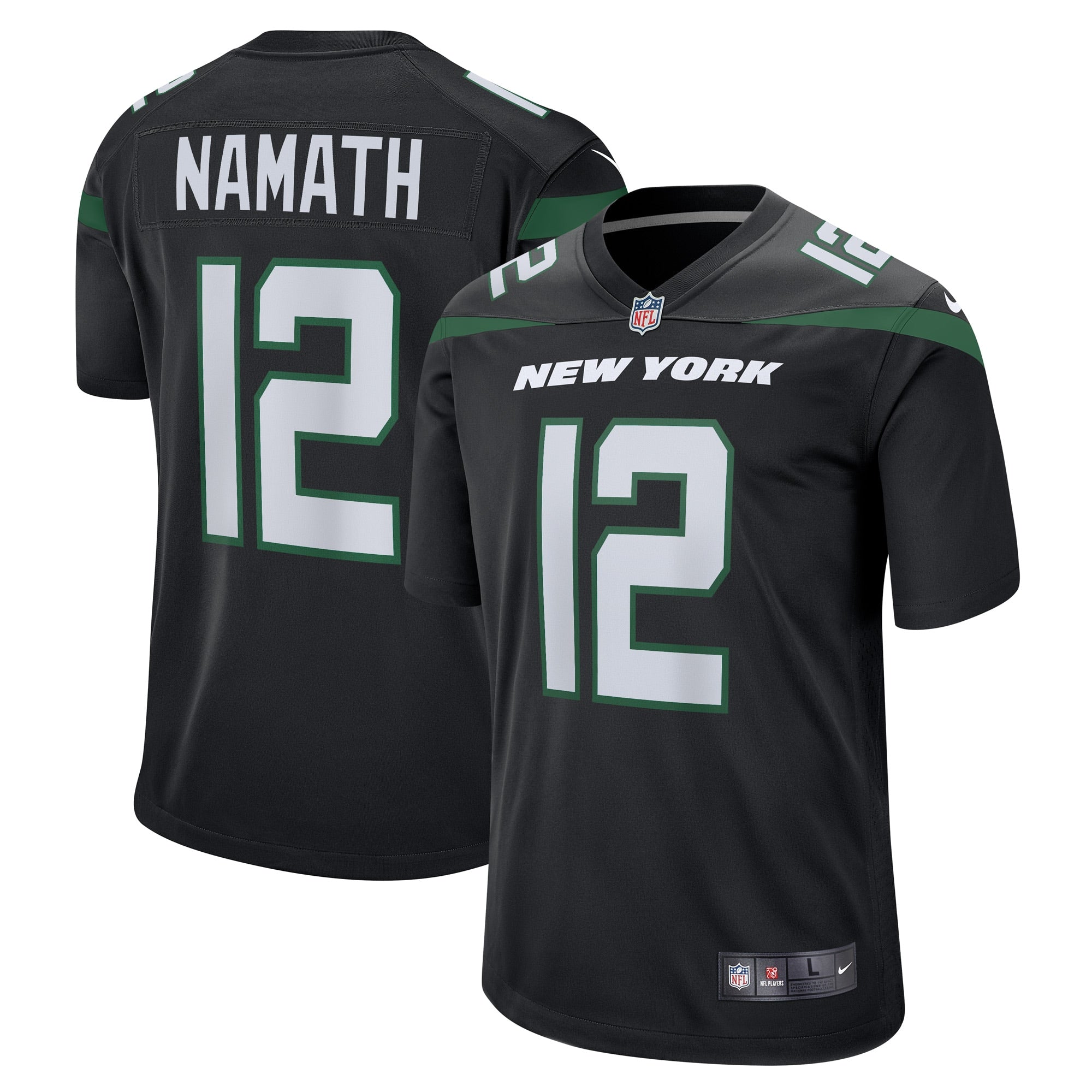 Joe Namath New York Jets Nike Retired Player Jersey   Black