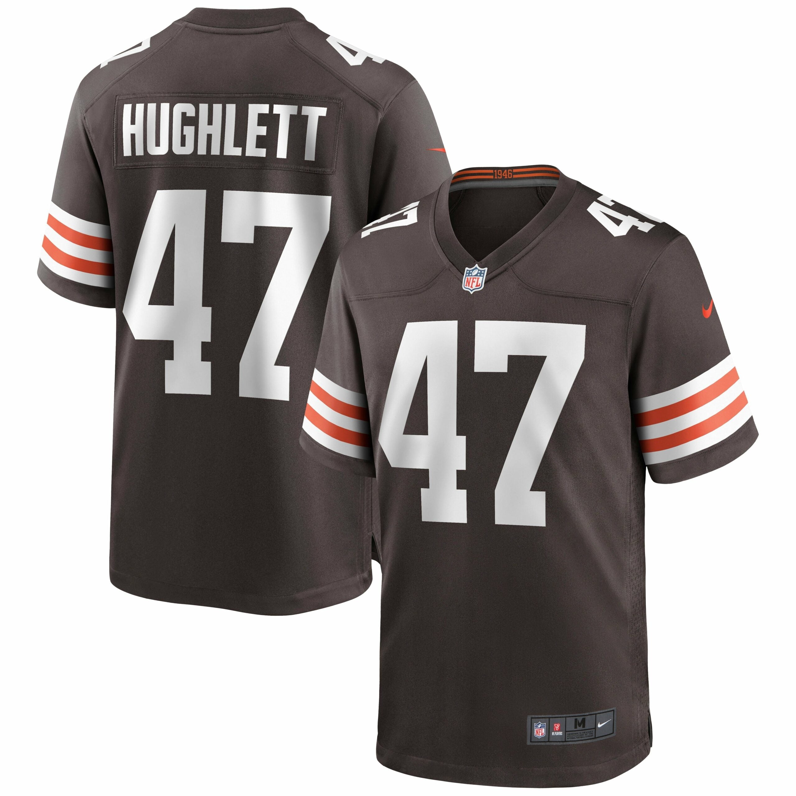 Men s Nike Charley Hughlett Brown Cleveland Browns Game Jersey