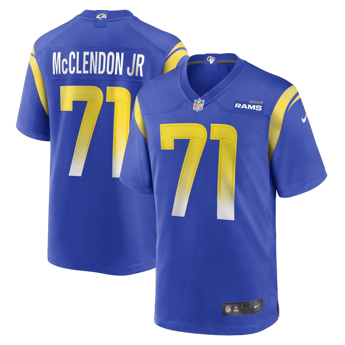 Men s Nike Warren McClendon Jr. Royal Los Angeles Rams Team Game Jersey