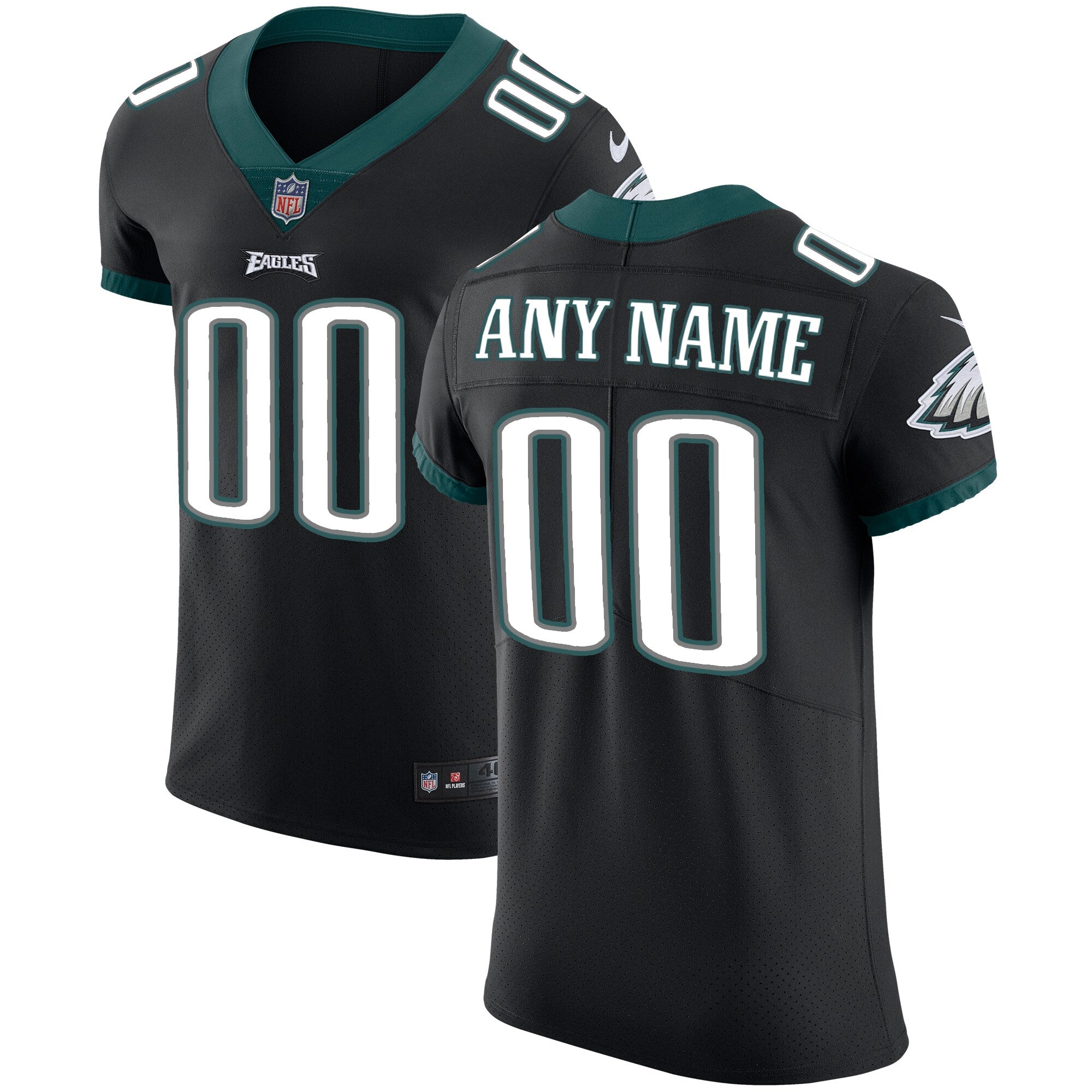 Philadelphia Eagles Nike Vapor Untouchable Custom Elite Jersey   Black
