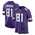 Men s Nike Bisi Johnson Purple Minnesota Vikings Game Jersey