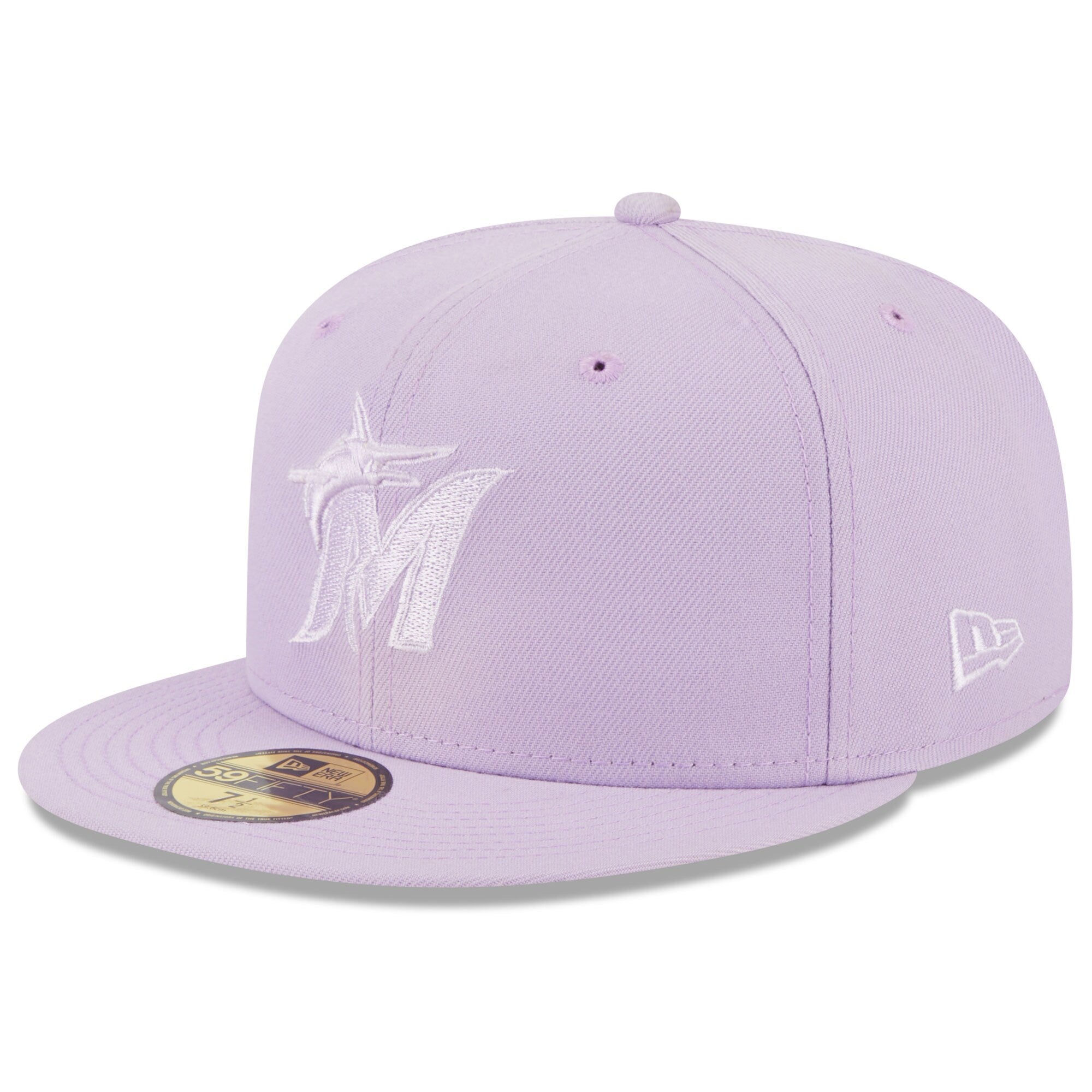 Miami Marlins New Era 2023 Spring Color Basic 59FIFTY Fitted Hat - Lavender