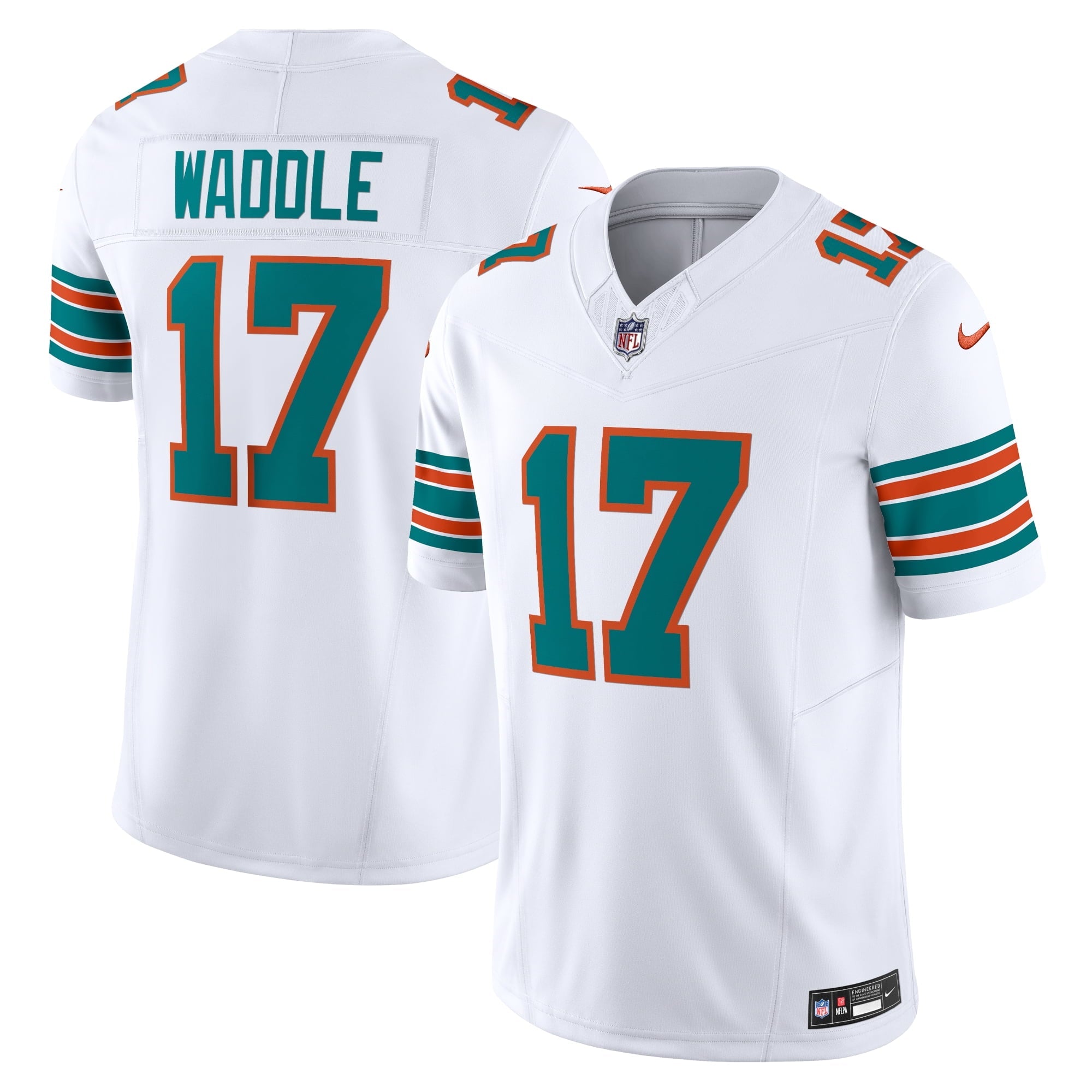 Men s Nike Jaylen Waddle White Miami Dolphins Alternate Vapor F.U.S.E. Limited Jersey