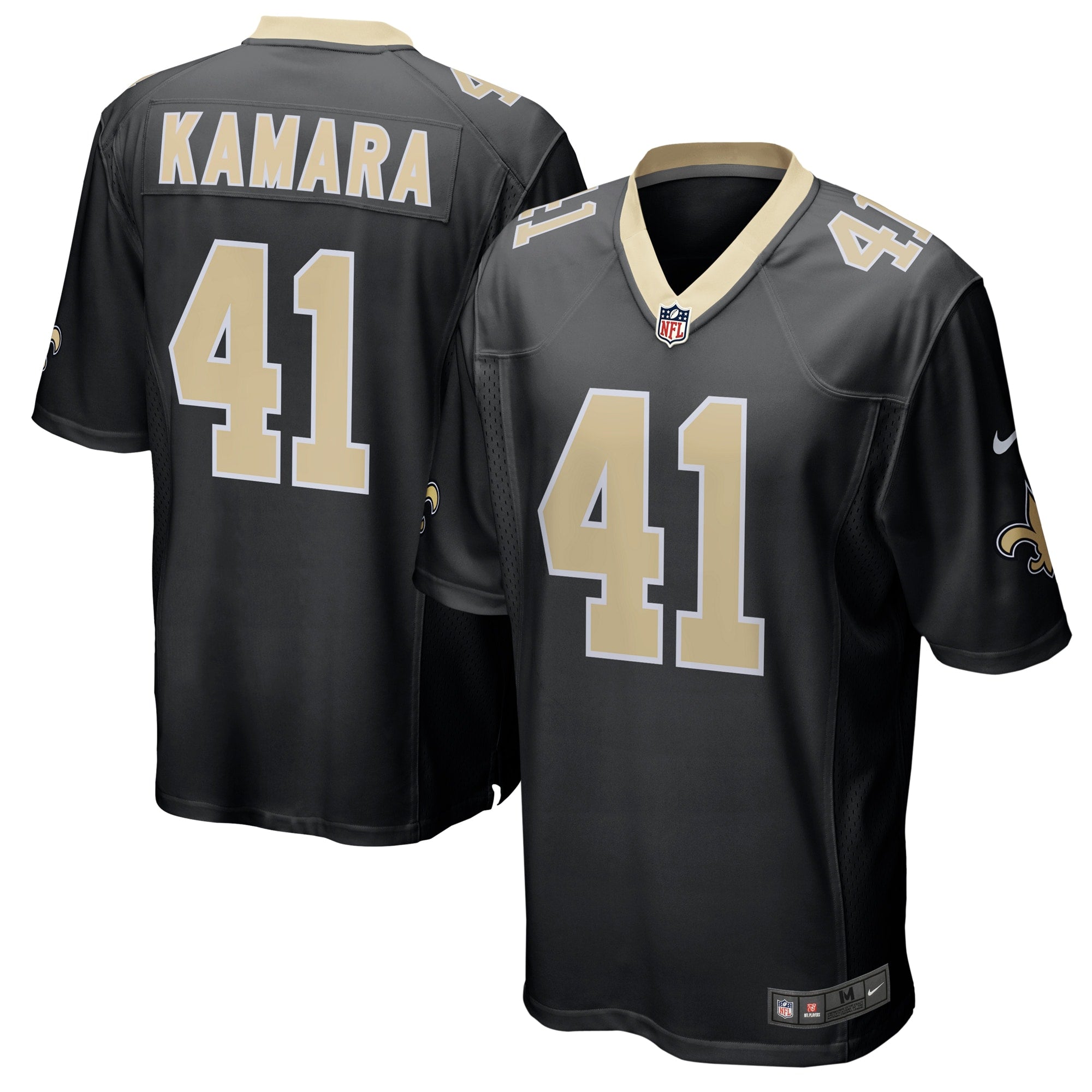 Alvin Kamara New Orleans Saints Nike Game Player Jersey   Black