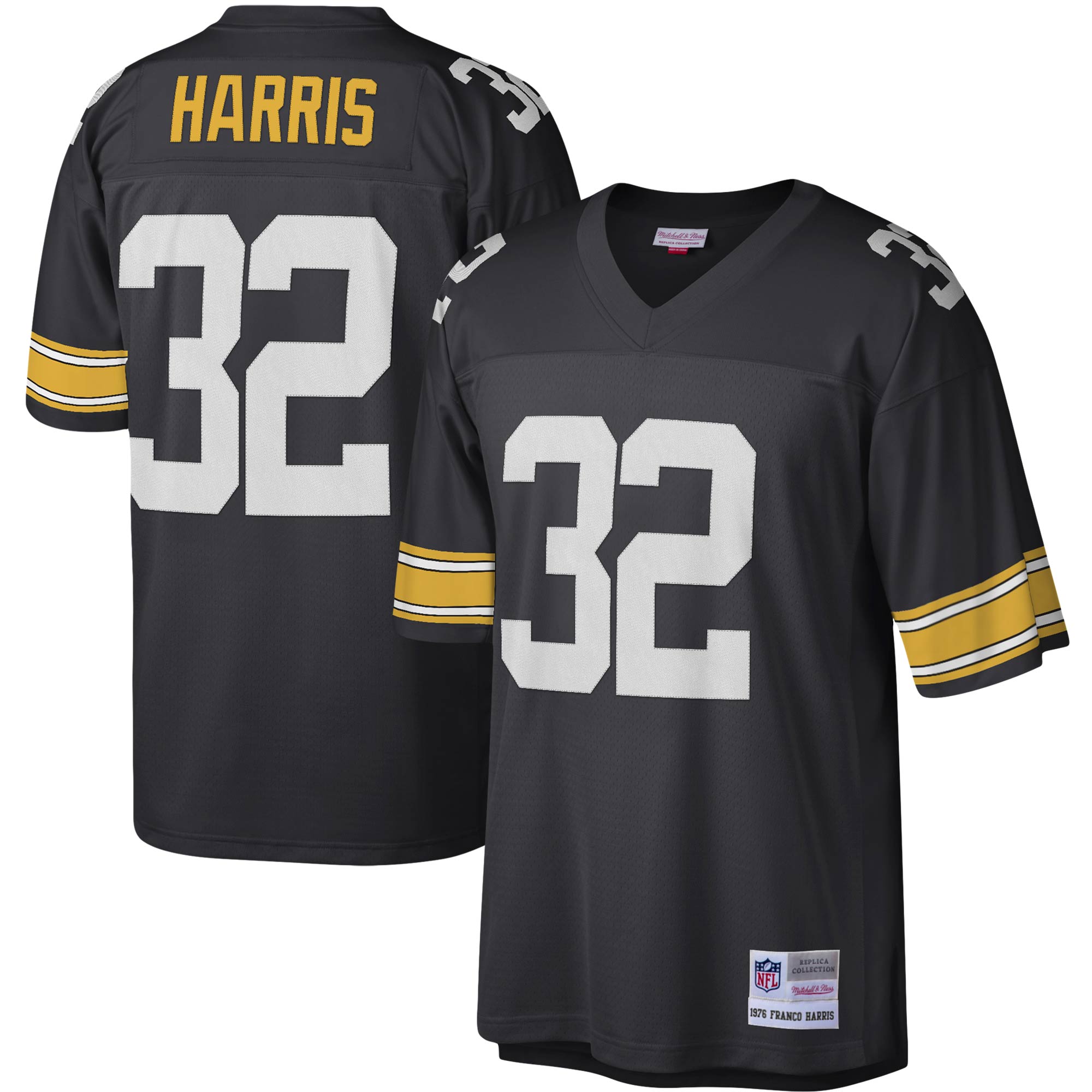 Franco Harris Pittsburgh Steelers Mitchell   Ness Legacy Replica Jersey   Black