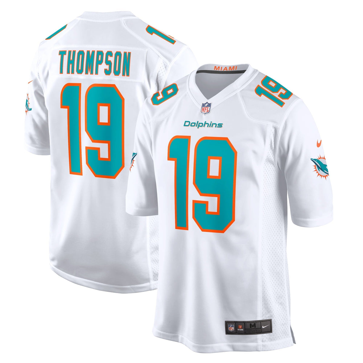 Men s Nike Skylar Thompson White Miami Dolphins Game Player Jersey