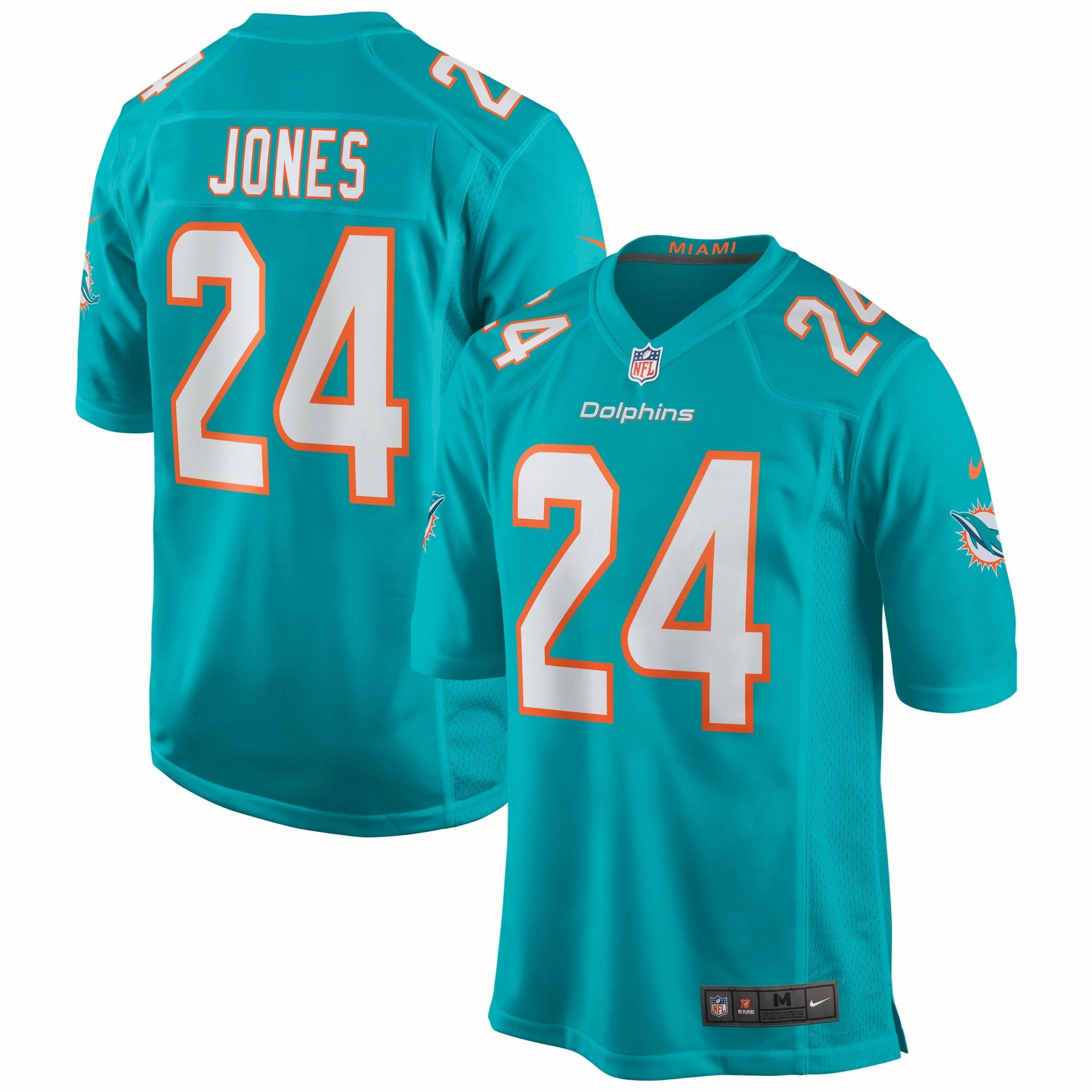 Men s Nike Byron Jones Aqua Miami Dolphins Game Jersey