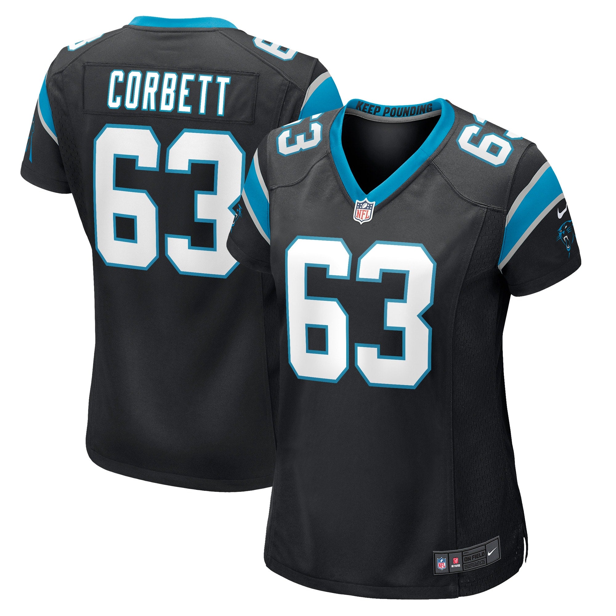 Austin Corbett Carolina Panthers Nike Women s Game Jersey   Black
