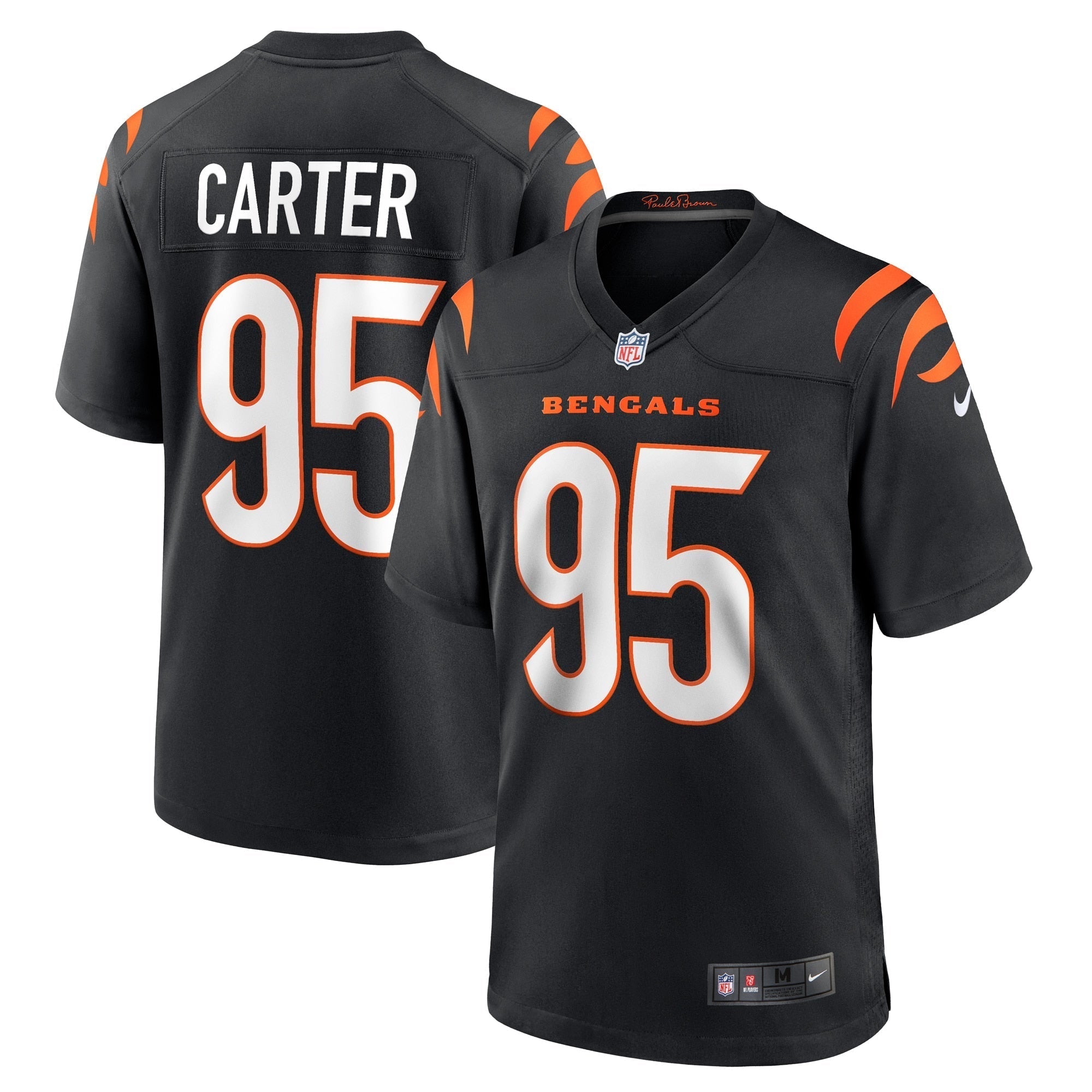 Men s Nike Zach Carter Black Cincinnati Bengals Game Player Jersey