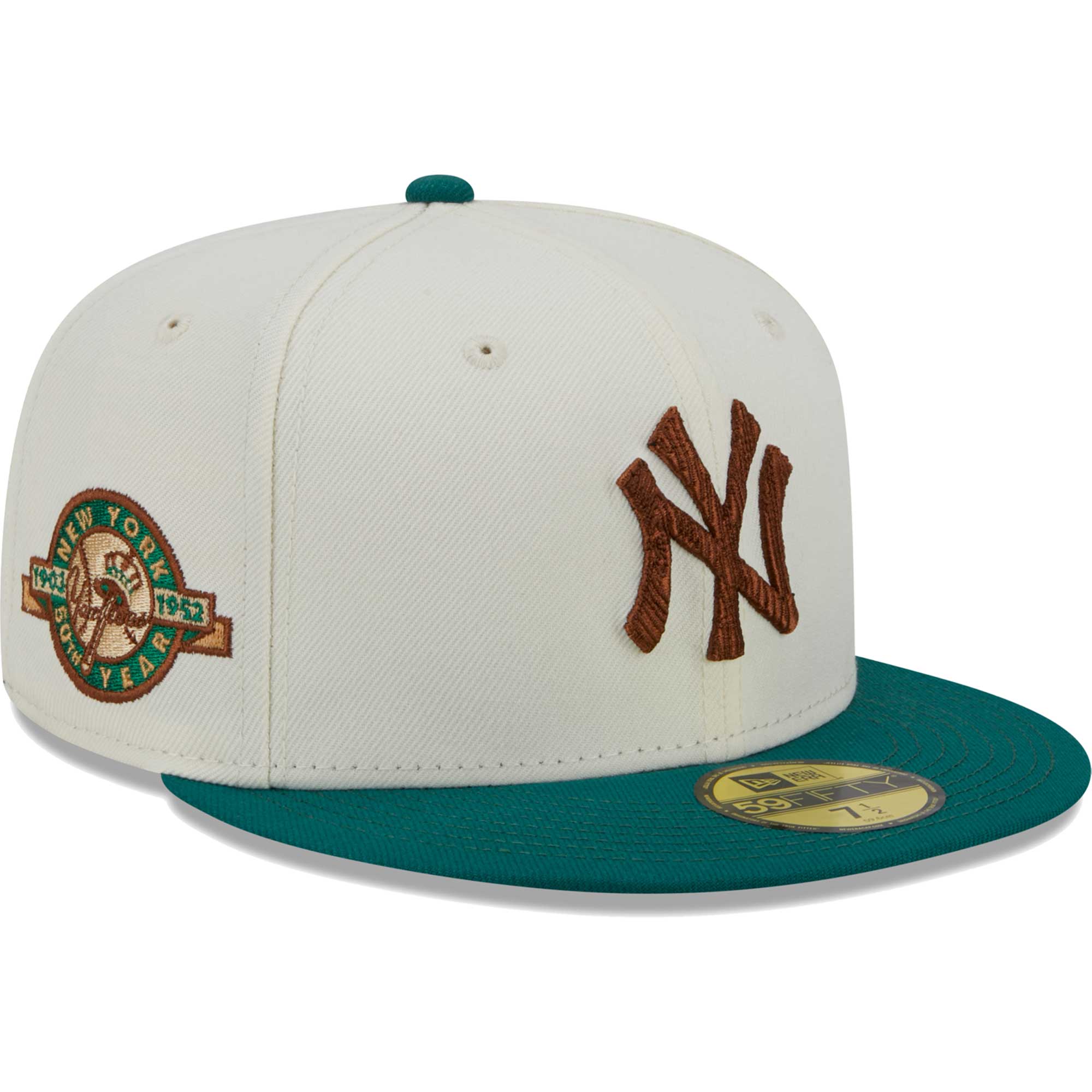New York Yankees New Era Cooperstown Collection Camp 59FIFTY Fitted Hat - White