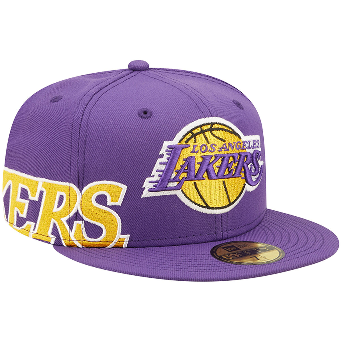 Los Angeles Lakers New Era Side Split 59FIFTY Fitted Hat - Purple