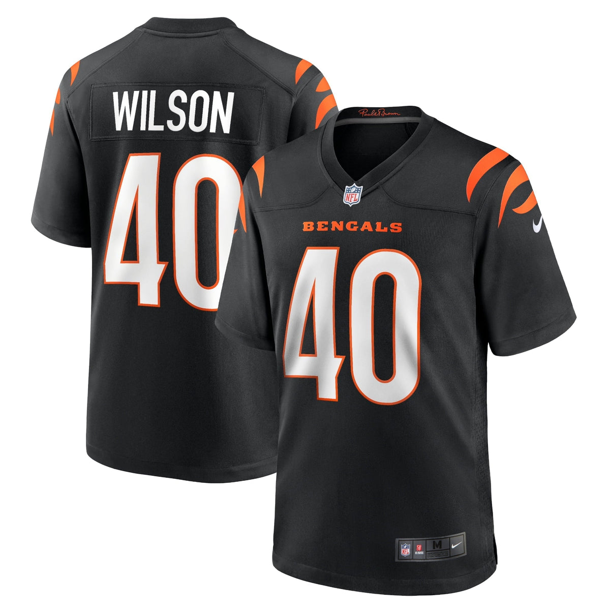 Men s Nike Brandon Wilson Black Cincinnati Bengals Game Jersey
