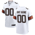 Cleveland Browns Nike Custom Game Jersey   White