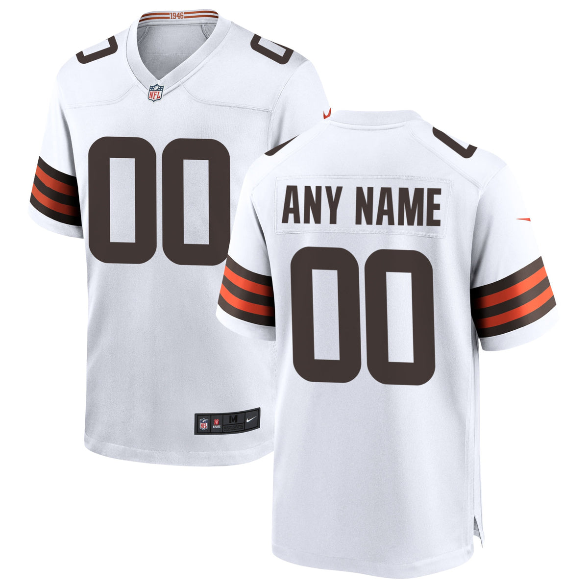 Cleveland Browns Nike Custom Game Jersey   White