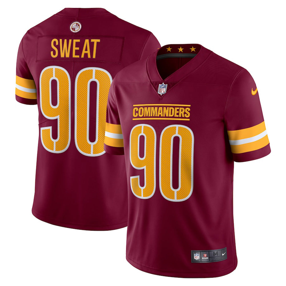Youth Washington Commanders Montez Sweat Vapor Jersey   Burgundy
