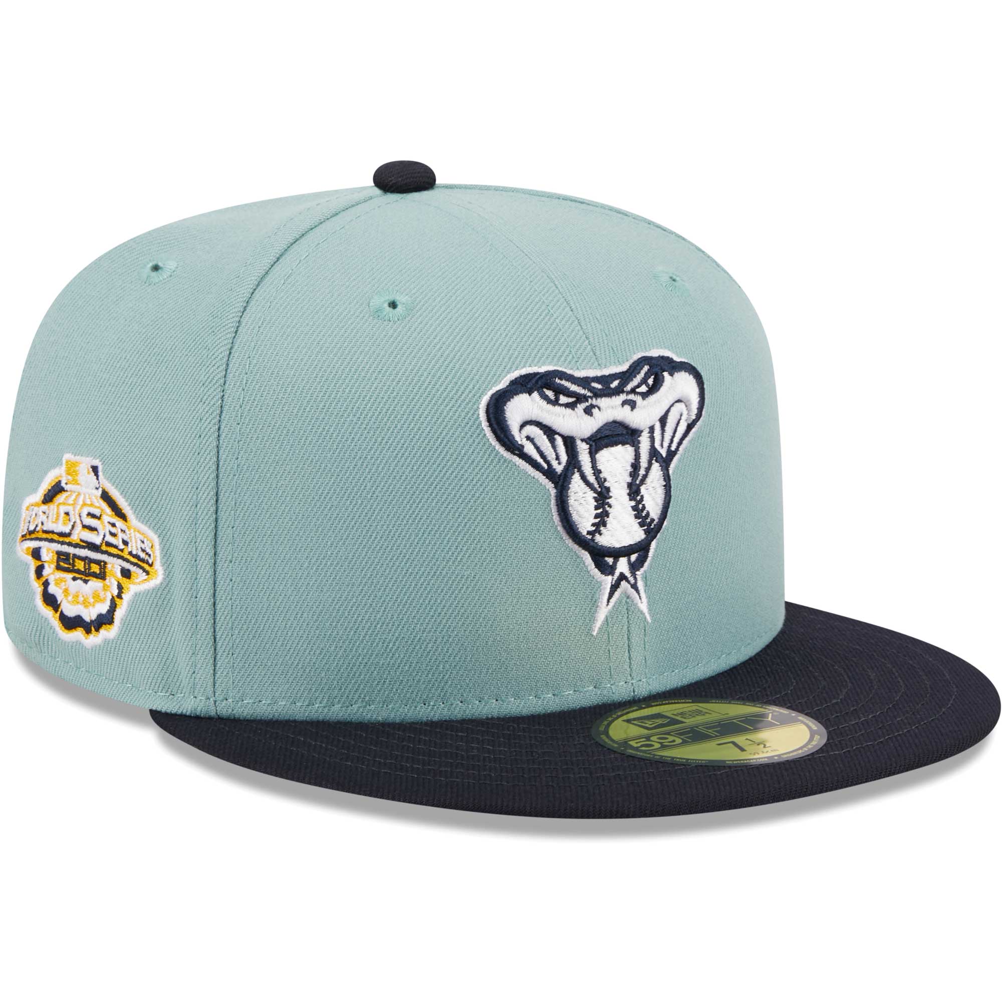 Arizona Diamondbacks New Era Beach Kiss 59FIFTY Fitted Hat - Light Blue/Navy