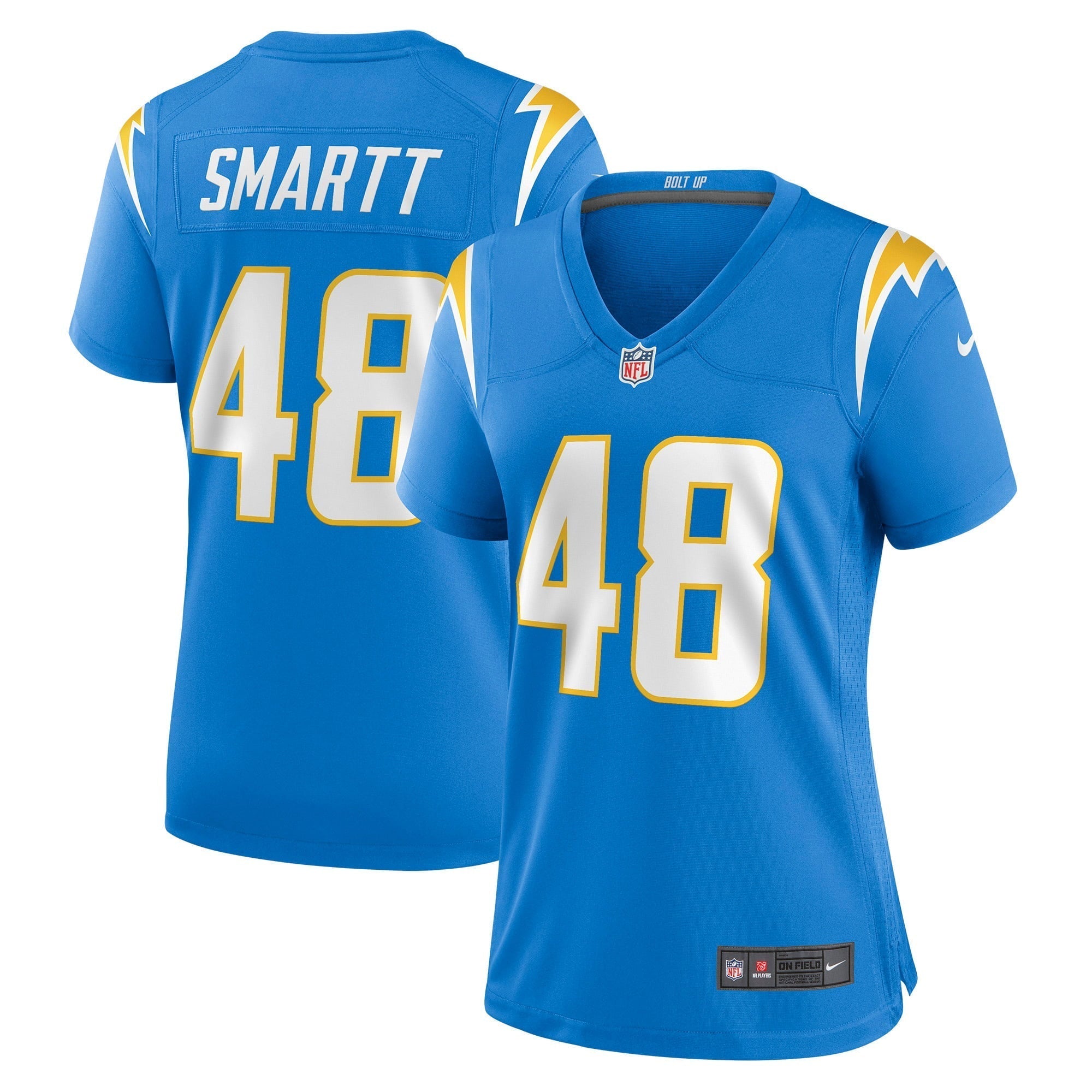 Women s Nike Stone Smartt Powder Blue Los Angeles Chargers Game Player Jersey