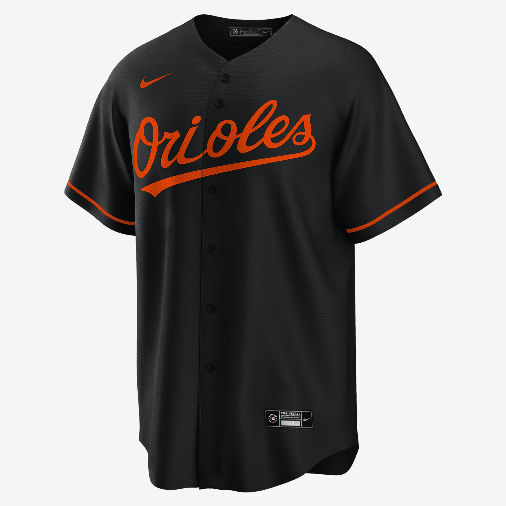 MLB Baltimore Orioles Men's Replica Baseball Jersey - Black