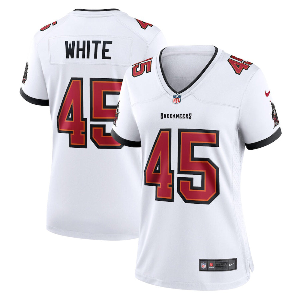 Women s Tampa Bay Buccaneers Devin White Game Jersey   White