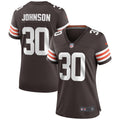 Women s Nike D Ernest Johnson Brown Cleveland Browns Game Jersey