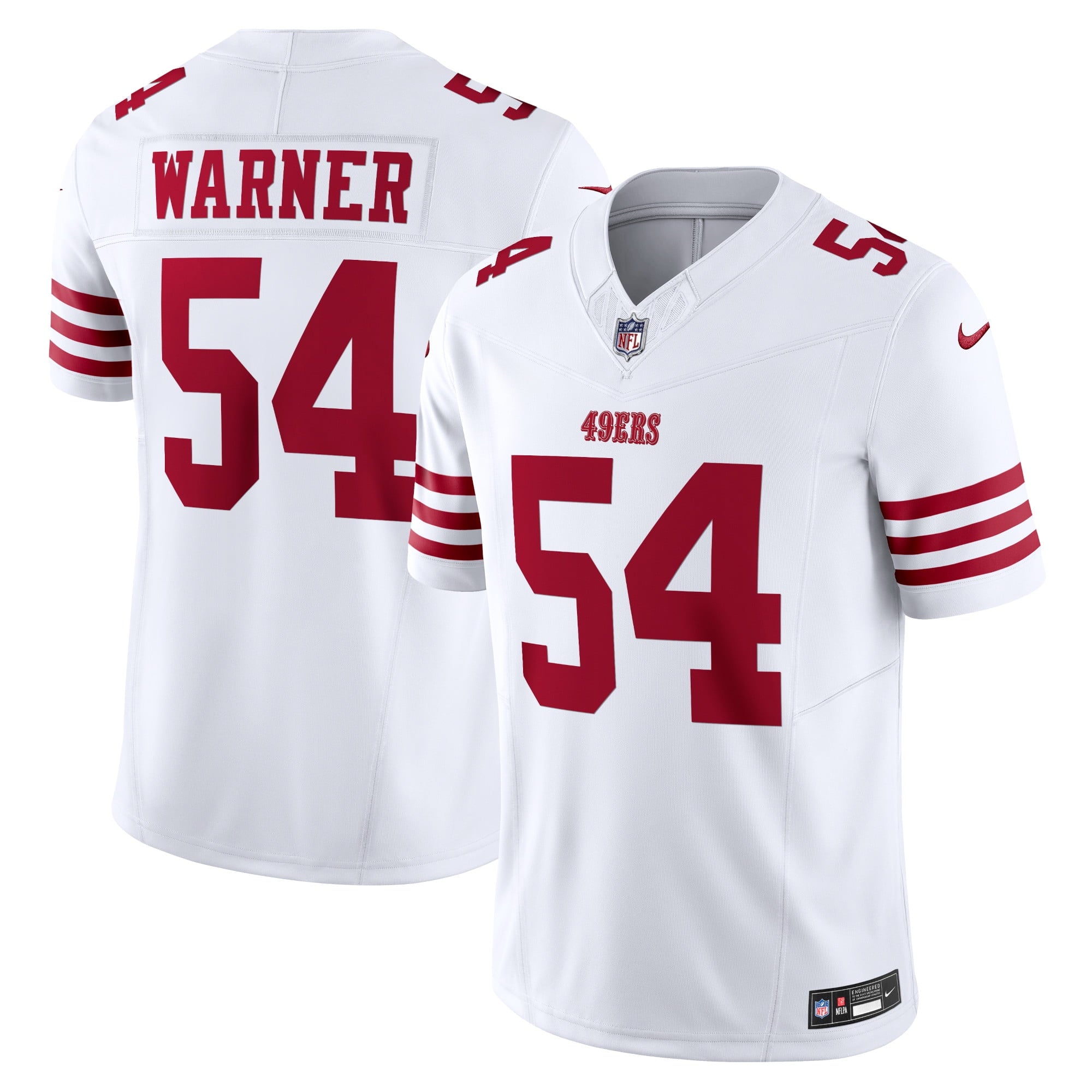 Men s Nike Fred Warner White San Francisco 49ers  Vapor F.U.S.E. Limited Jersey
