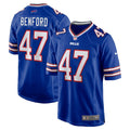 Men s Nike Christian Benford Royal Buffalo Bills Game Jersey