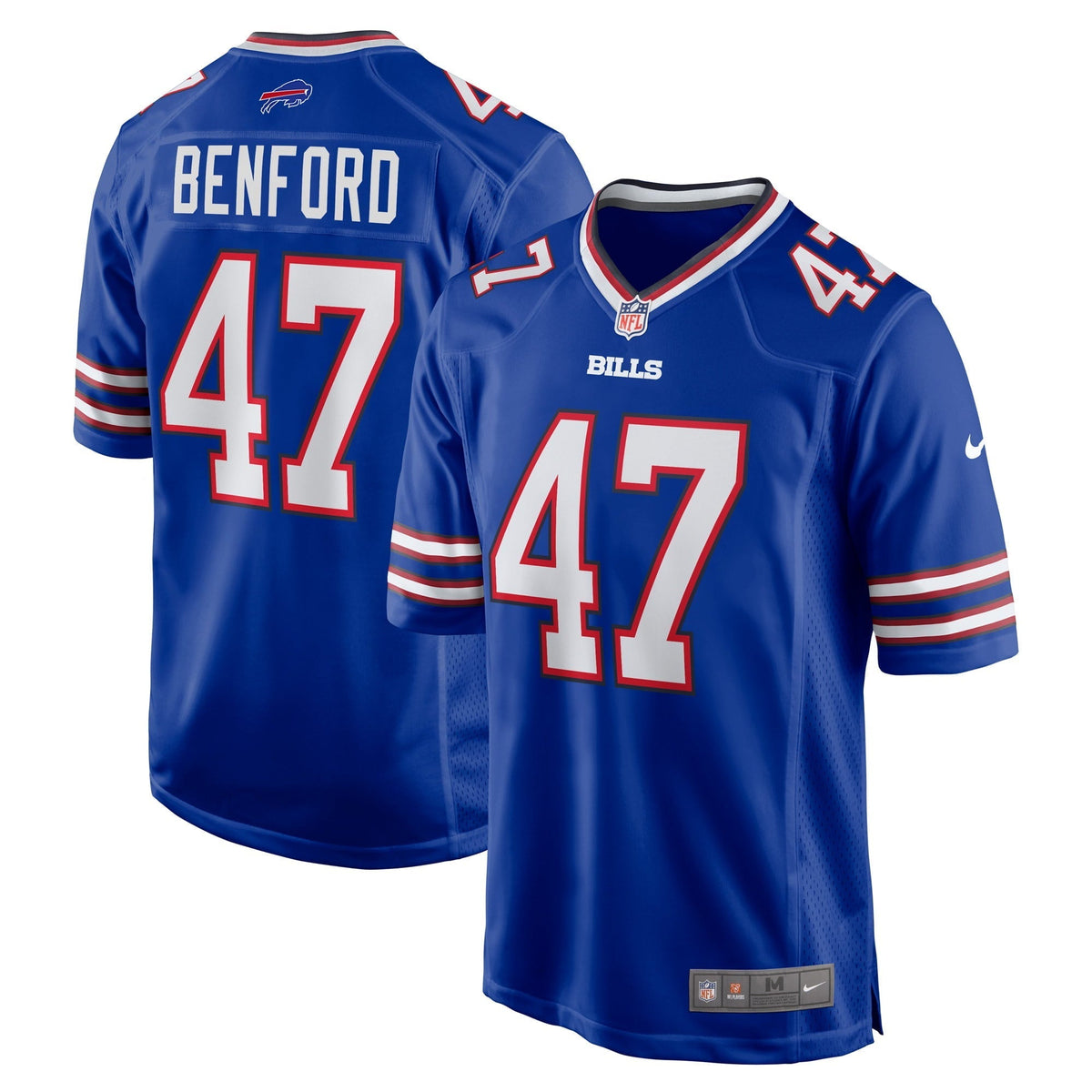 Men s Nike Christian Benford Royal Buffalo Bills Game Jersey