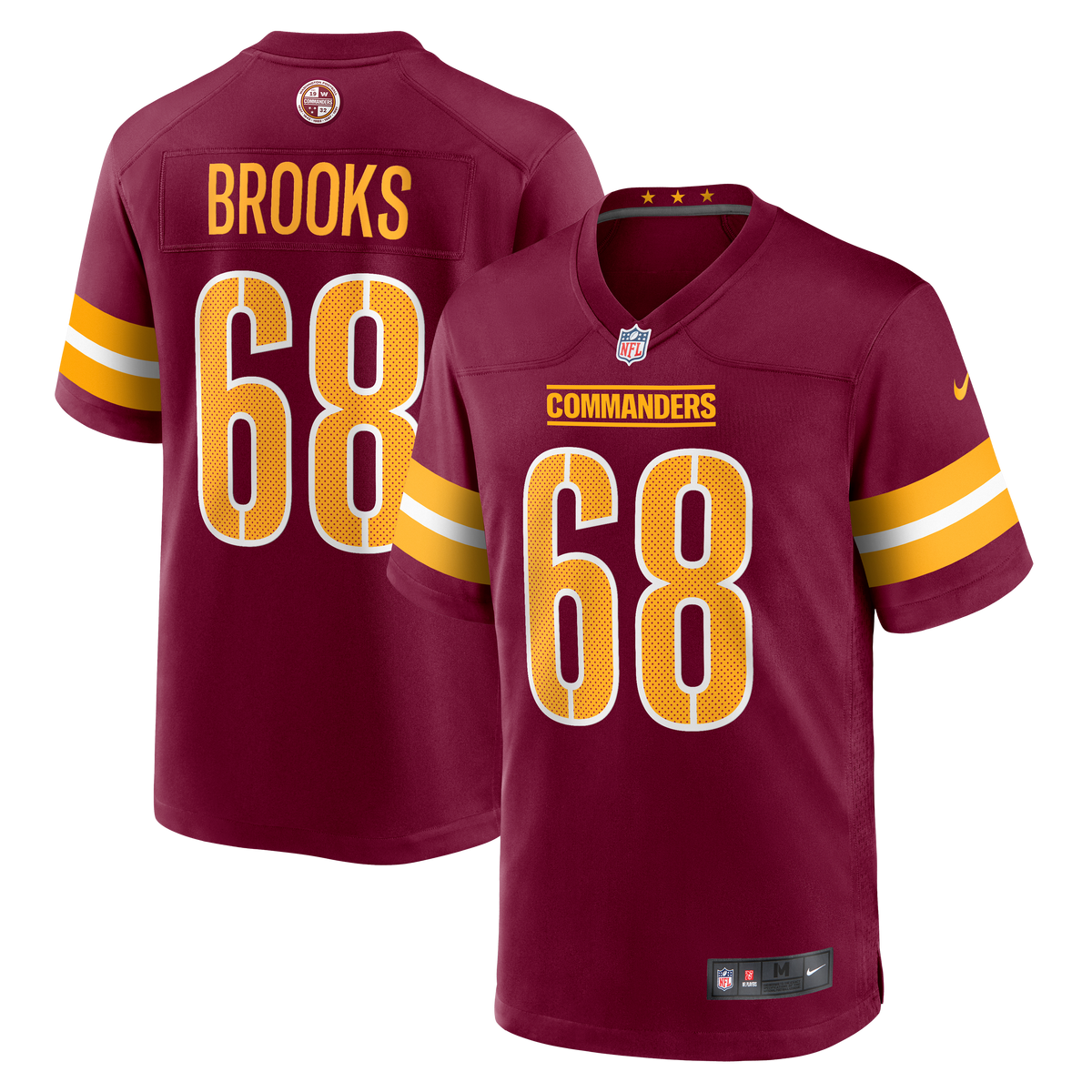 Curtis Brooks Washington Commanders Nike  Game Jersey   Burgundy