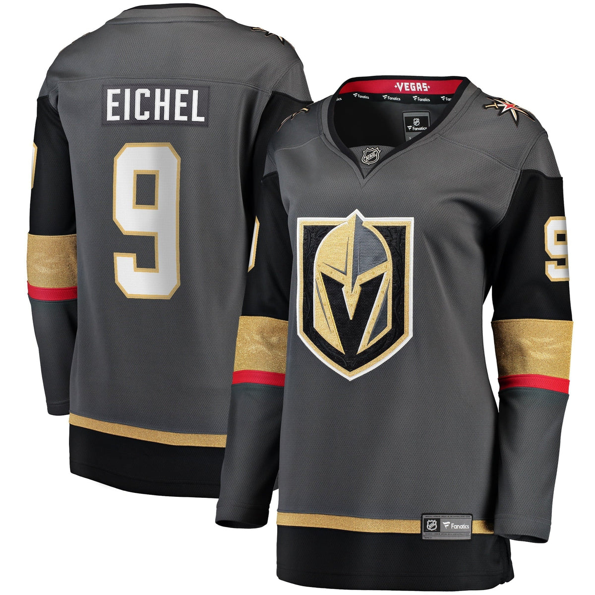Women's Fanatics Branded Jack Eichel Gray Vegas Golden Knights Alternate Breakaway Player Jersey