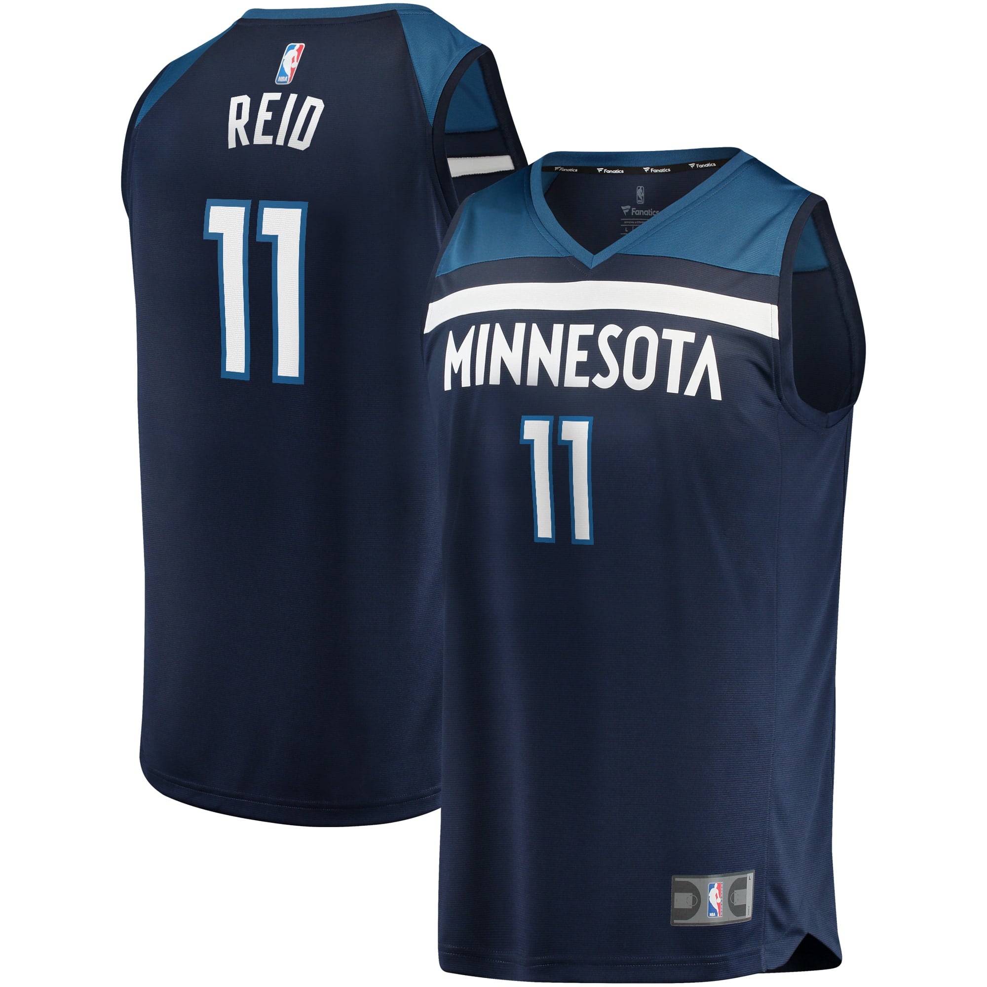Men's Fanatics Branded Naz Reid Navy Minnesota Timberwolves Fast Break Replica Jersey - Icon Edition
