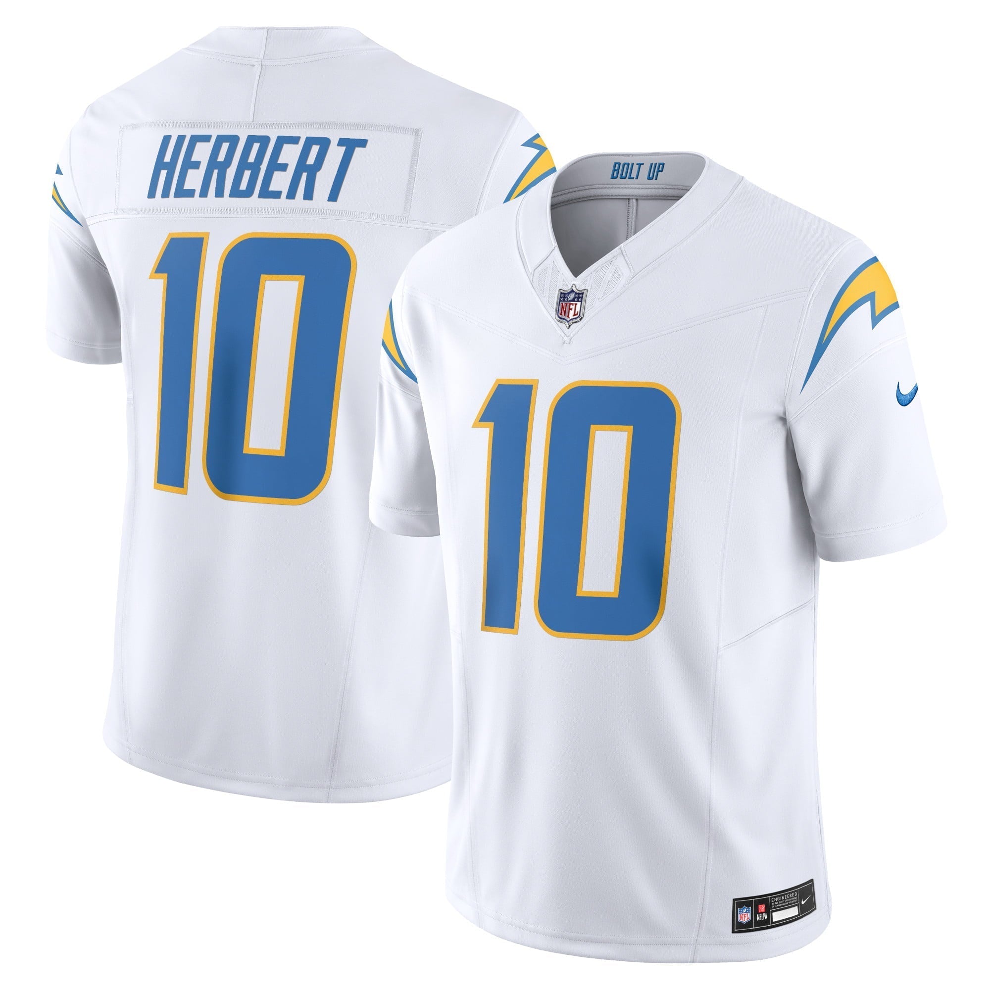 Men s Nike Justin Herbert White Los Angeles Chargers Vapor F.U.S.E. Limited Jersey