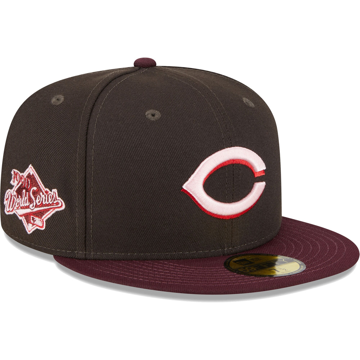Cincinnati Reds New Era Chocolate Strawberry 59FIFTY Fitted Hat - Brown/Maroon