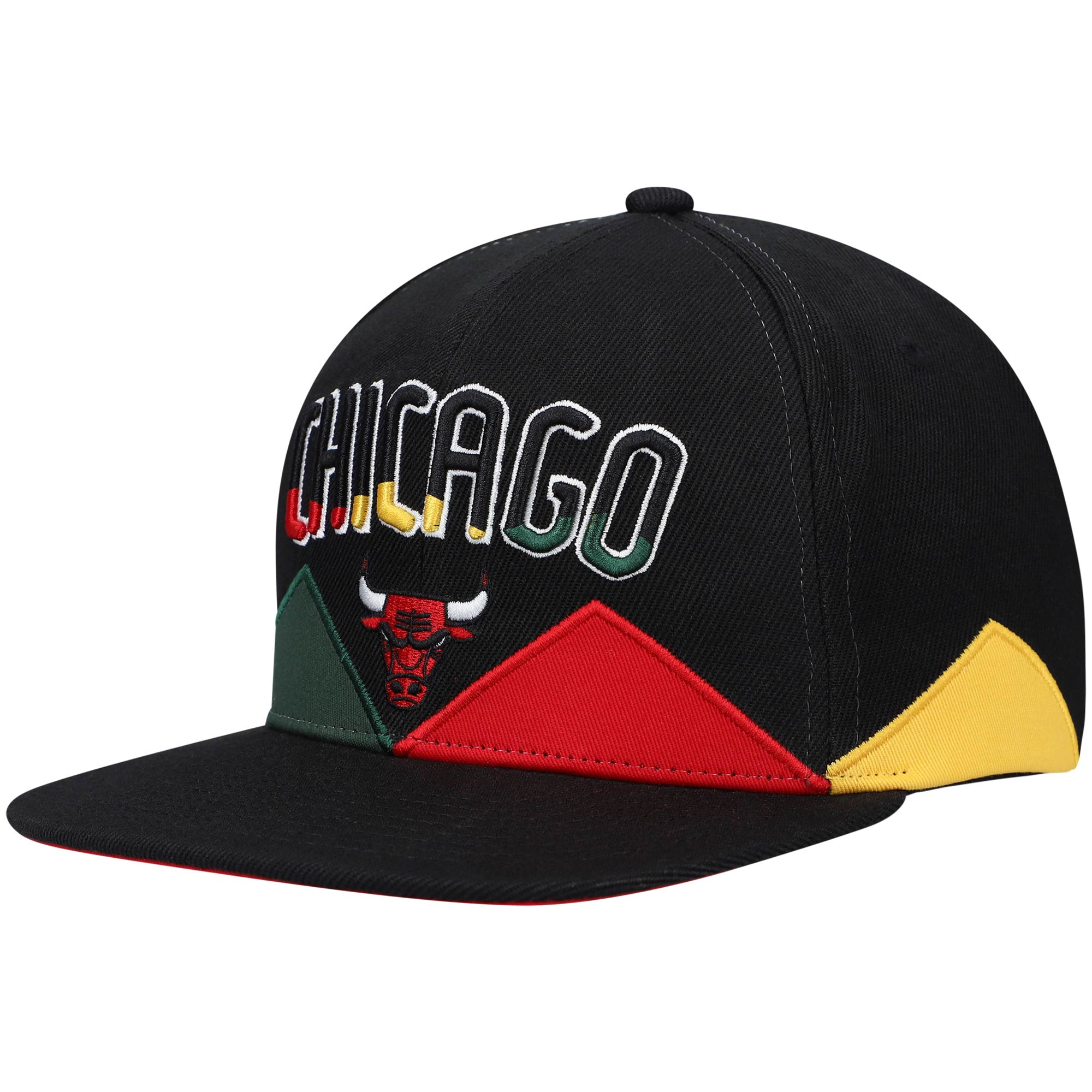 Chicago Bulls Mitchell & Ness Black History Month Snapback Hat - Black