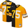 Joe Greene Pittsburgh Steelers Mitchell   Ness 1976 Split Legacy Replica Jersey   Black/Gold