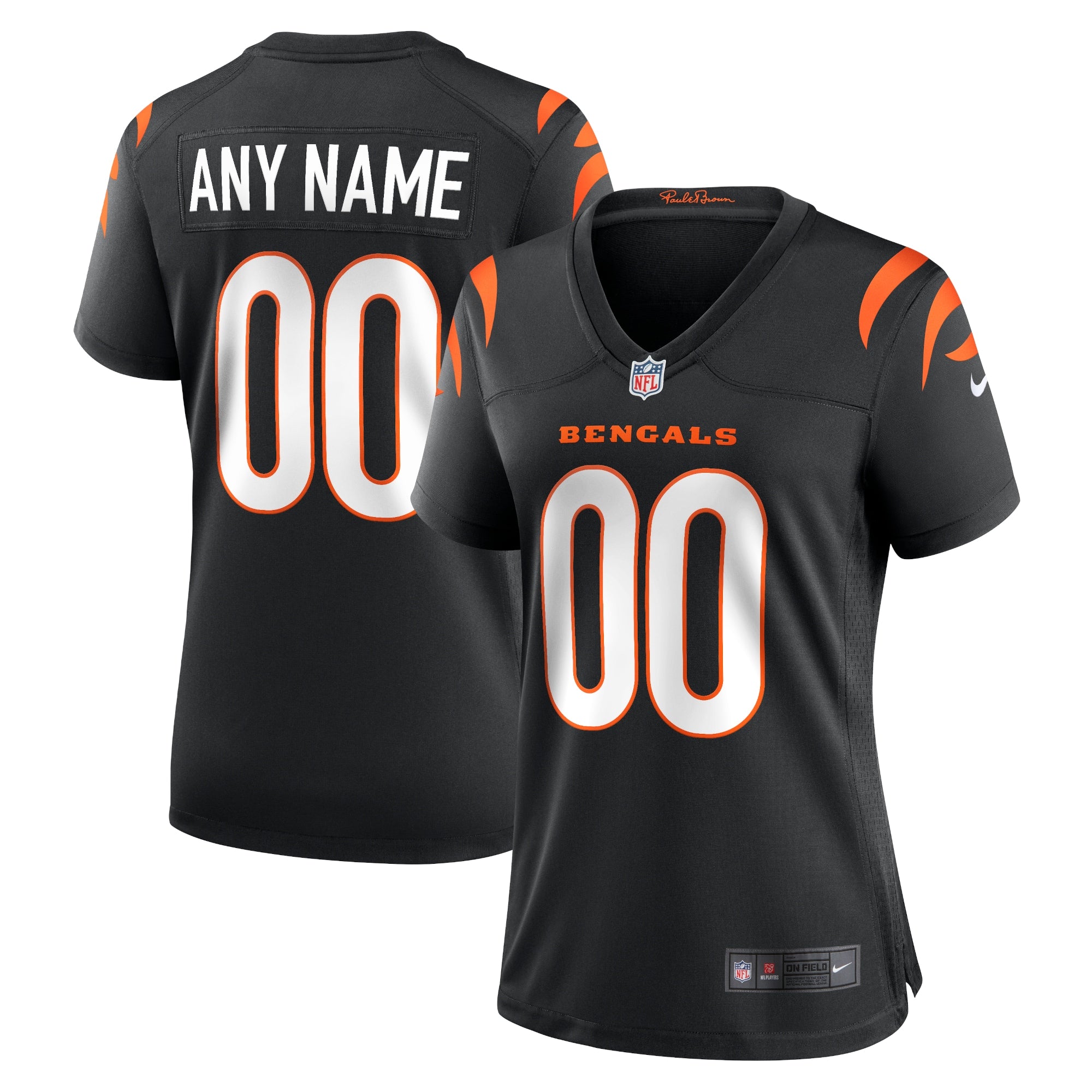 Cincinnati Bengals Nike Women s Game Custom Jersey   Black