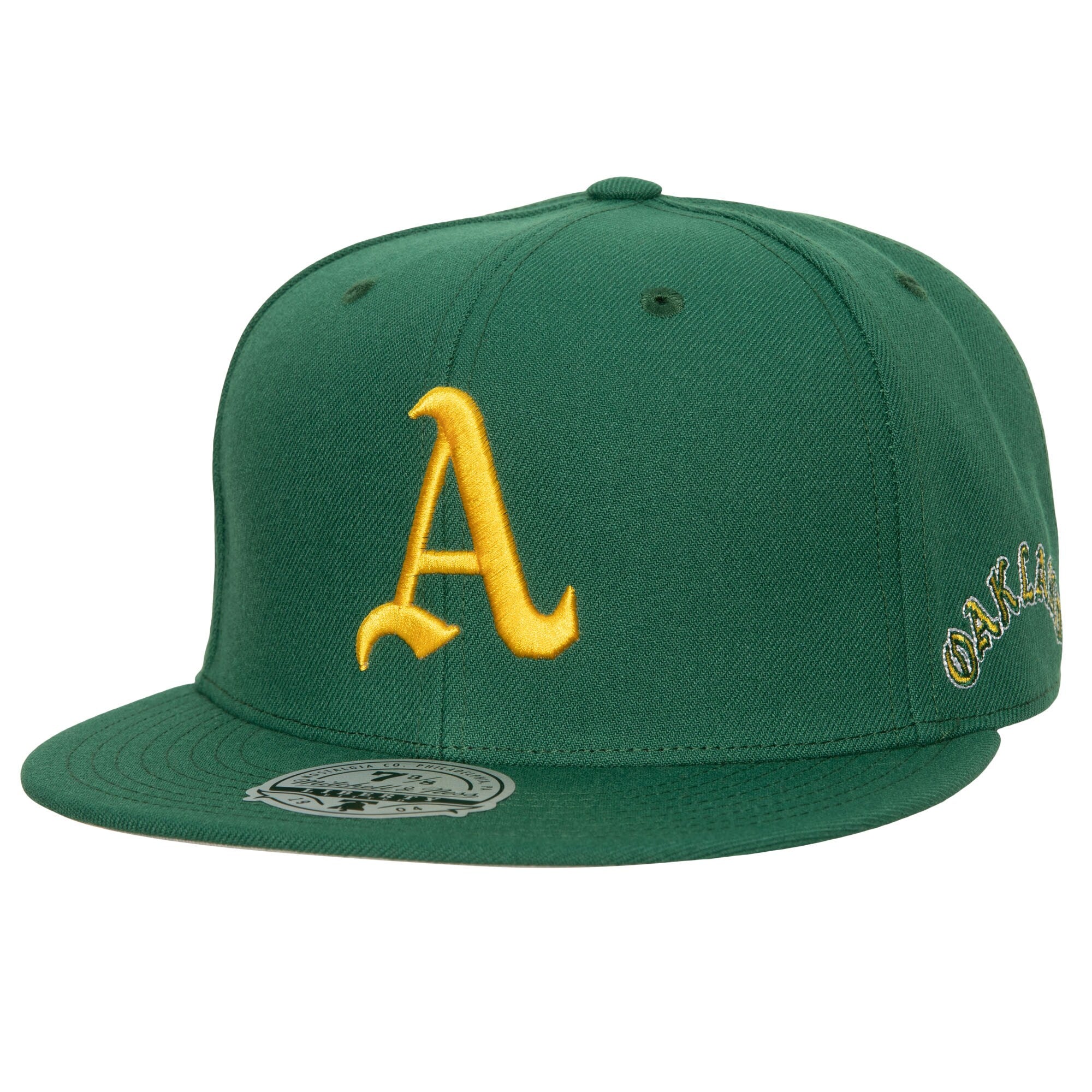 Oakland Athletics Mitchell & Ness Bases Loaded Fitted Hat - Green/
