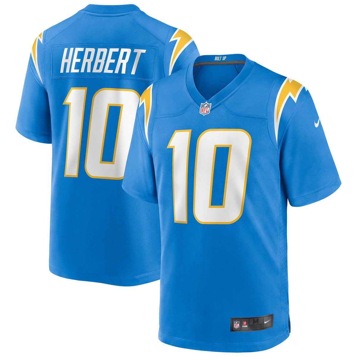 Justin Herbert Los Angeles Chargers Nike Player Game Jersey   Powder Blue