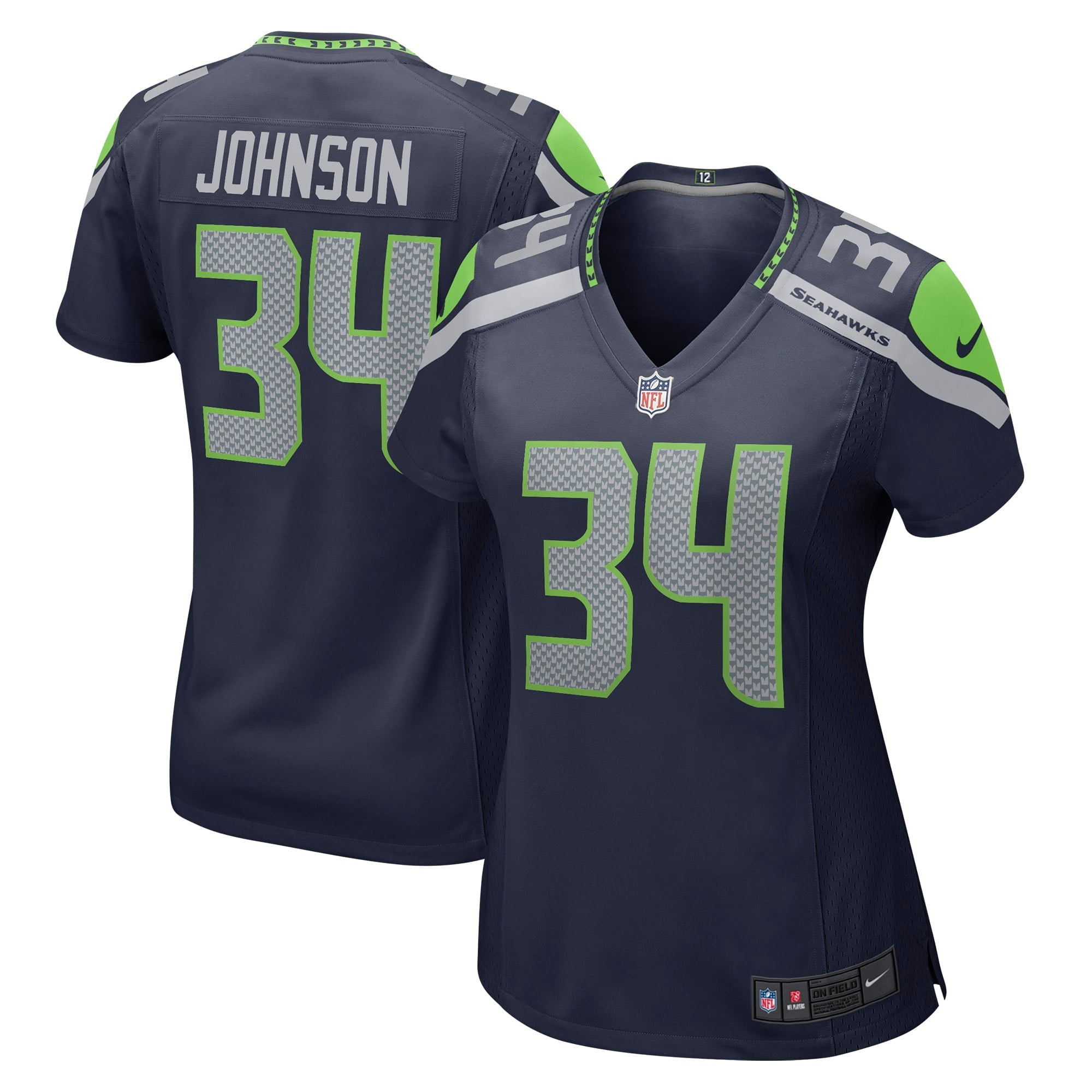 Women s Nike Josh Johnson College Navy Seattle Seahawks Game Jersey