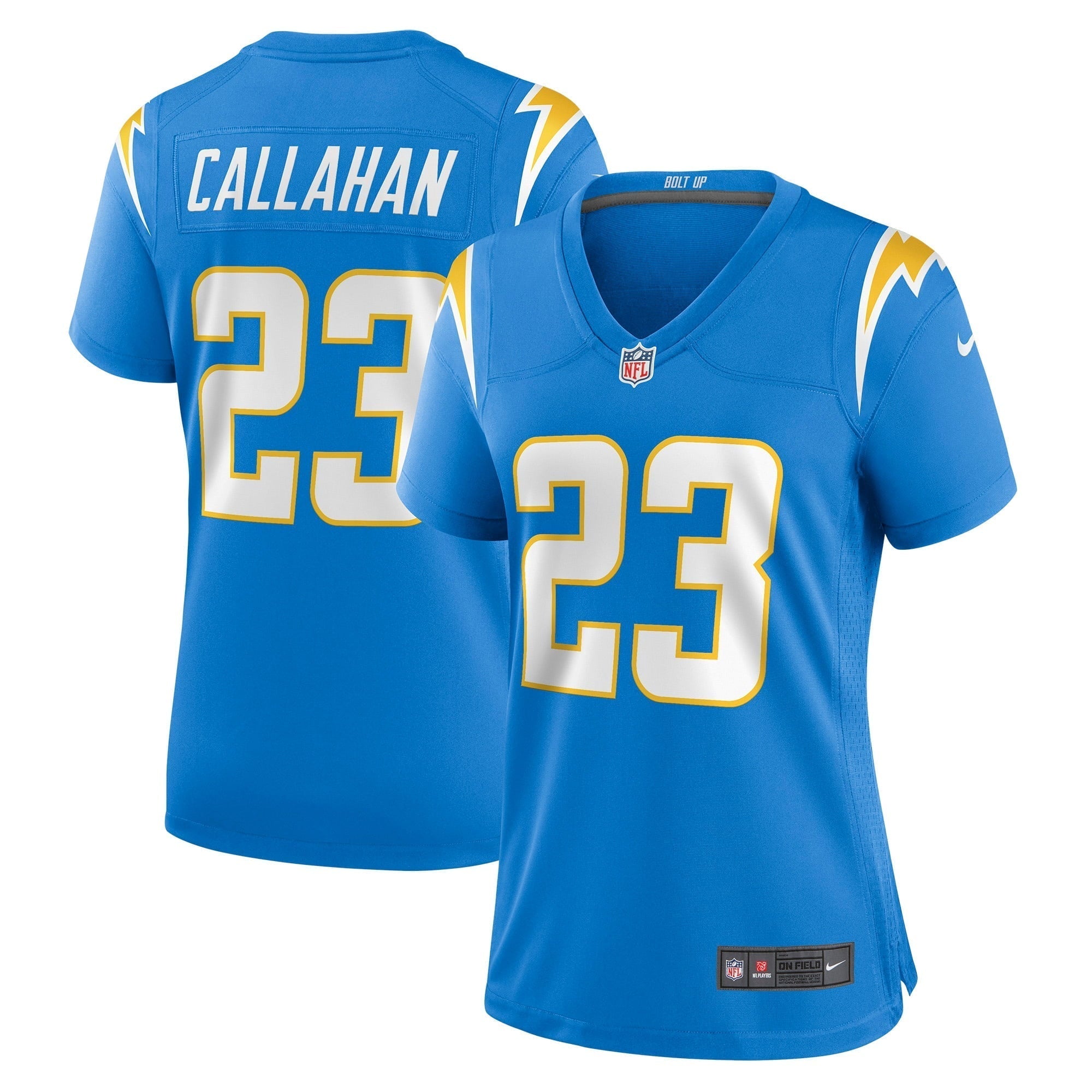 Women s Nike Bryce Callahan Powder Blue Los Angeles Chargers Game Jersey