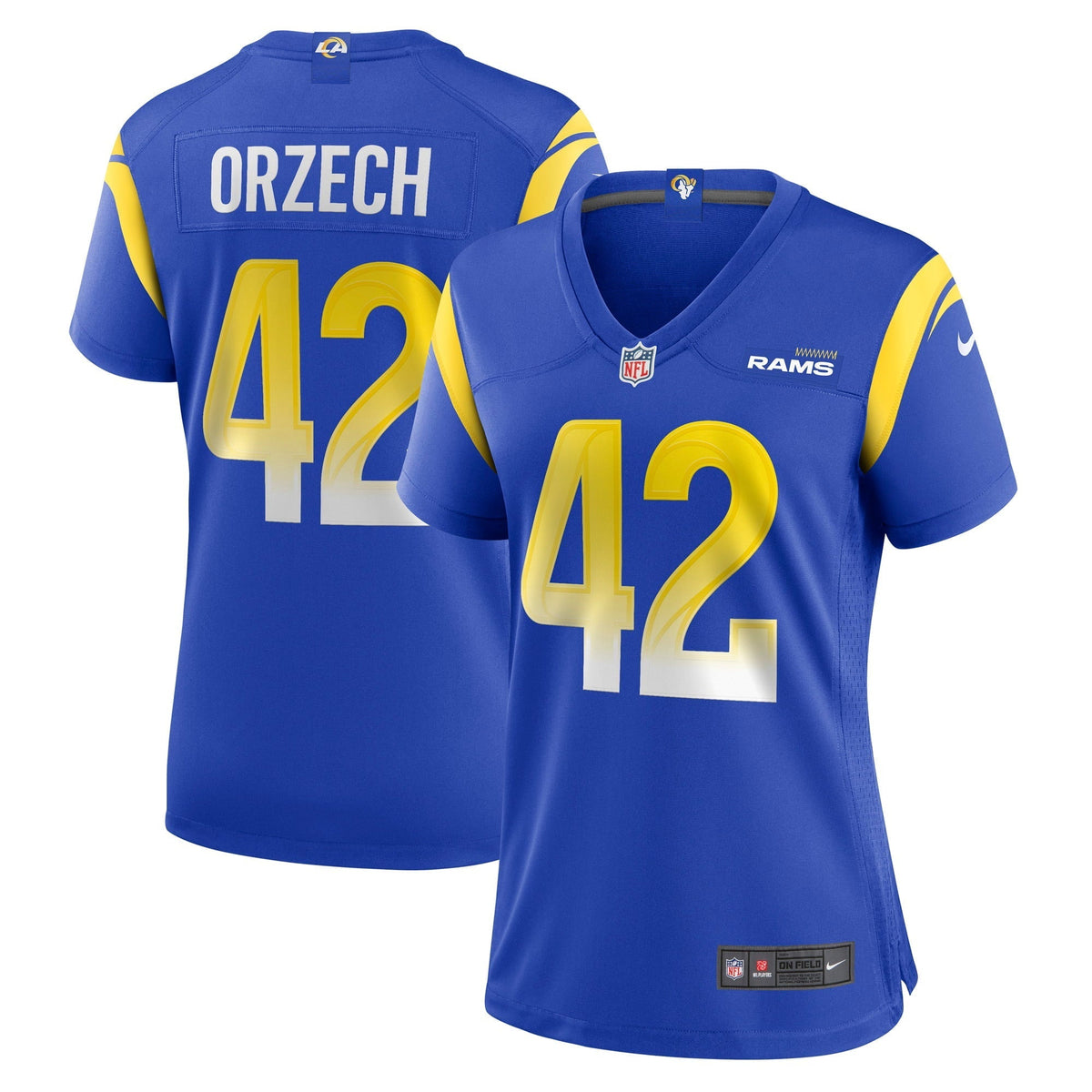Women s Nike Matthew Orzech Royal Los Angeles Rams Game Jersey