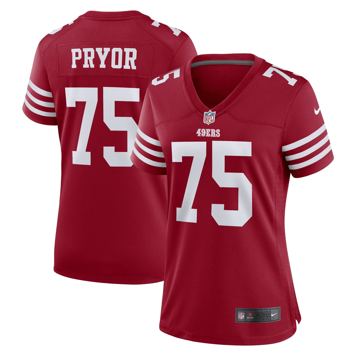 Women s Nike Matt Pryor Scarlet San Francisco 49ers Game Jersey