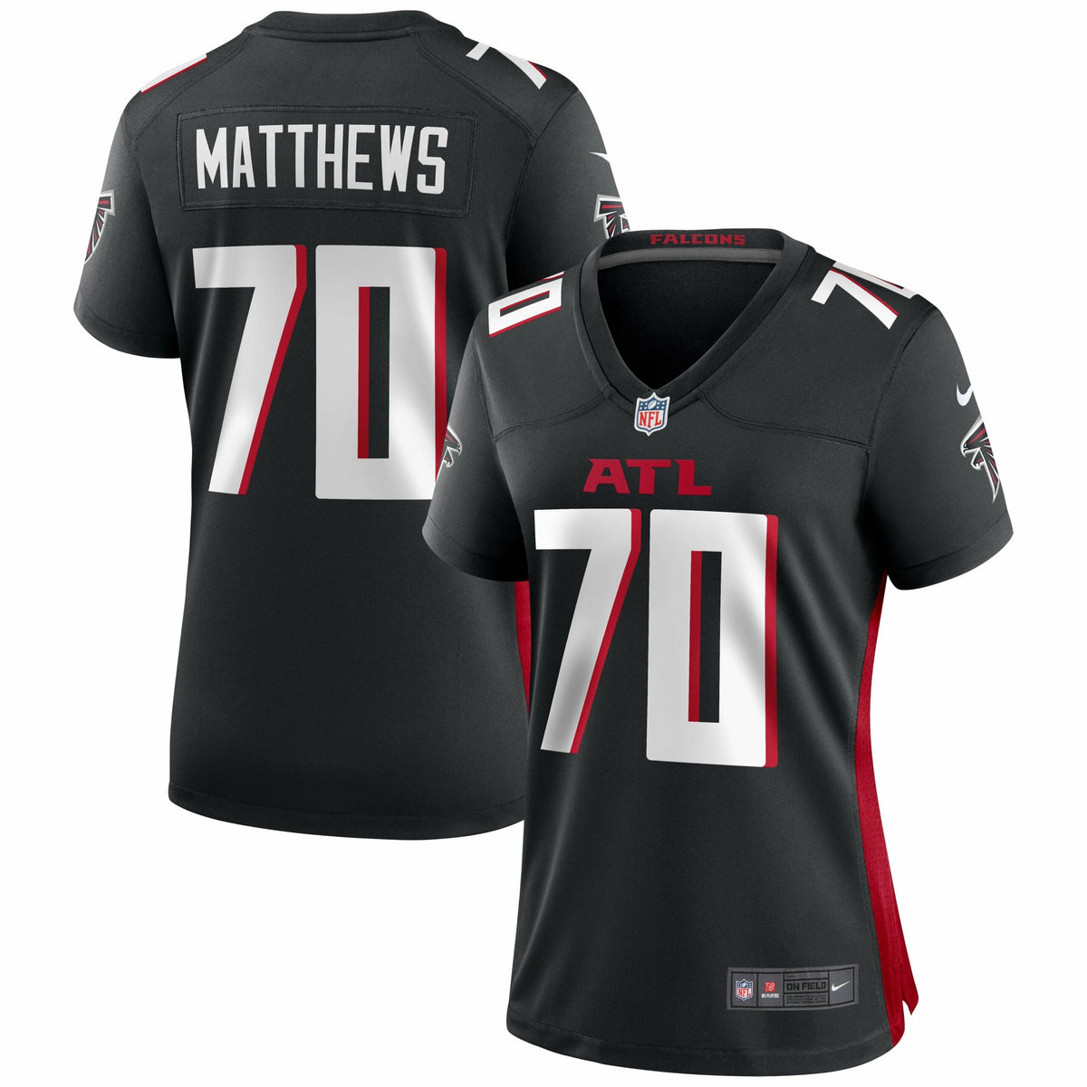 Women s Nike Jake Matthews Black Atlanta Falcons Game Jersey