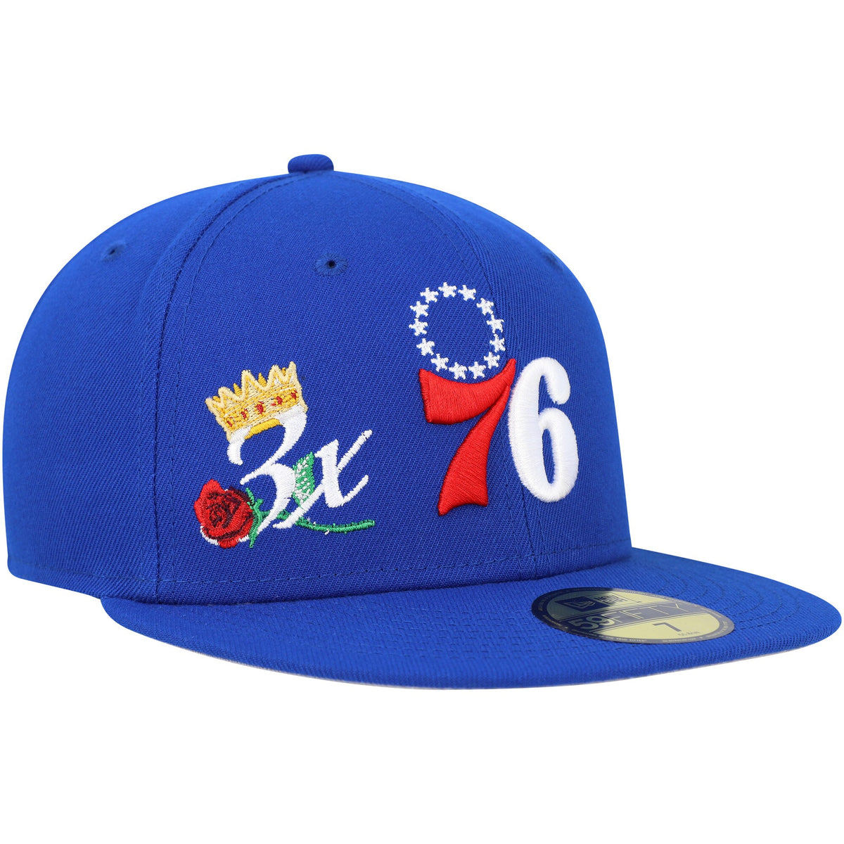 Philadelphia 76ers New Era Crown Champs 59FIFTY Fitted Hat - Royal